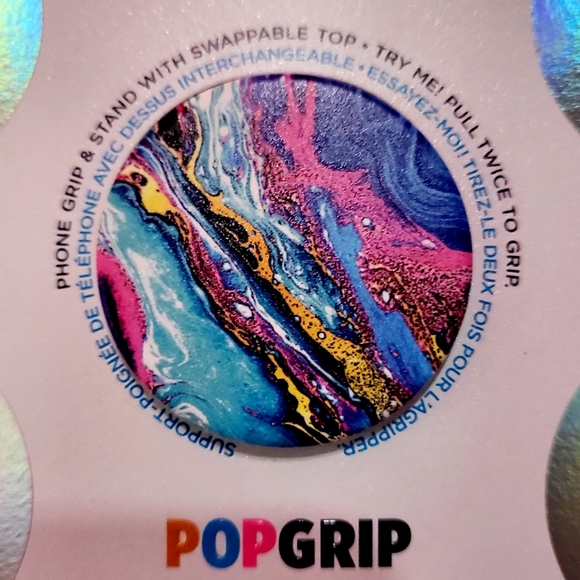 New! Popsocket Popgrip "Wood Magma" Cell Phone Holder! - Picture 2 of 3